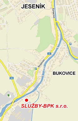 mapa Služby - BPK - Jeseník